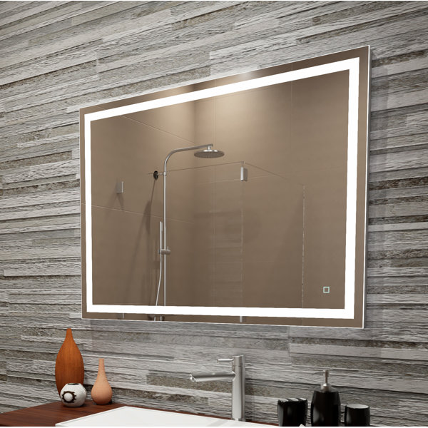 Orren Ellis Bolyard Rectangle LED Wall Mirror & Reviews Wayfair